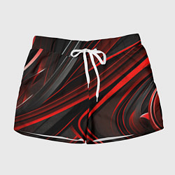 Женские шорты Black and red abstract