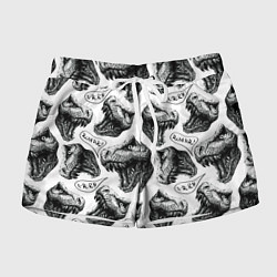 Шорты женские Тиранозавр Рекс, цвет: 3D-принт
