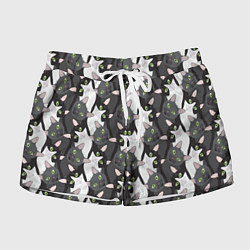 Женские шорты Кошки с зелеными глазами