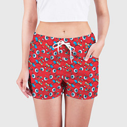 Шорты женские Мультяшный кривляка, цвет: 3D-принт — фото 2