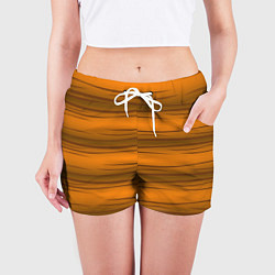 Шорты женские Текстура бревна горизонтальные, цвет: 3D-принт — фото 2