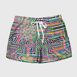 Шорты женские Геометрическая абстракция ультра, цвет: 3D-принт
