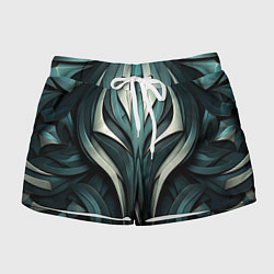 Шорты женские Абстрактные узор в виде лица, цвет: 3D-принт
