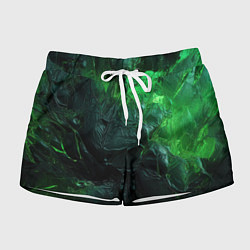 Шорты женские Зеленая объемная текстура, цвет: 3D-принт