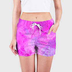 Шорты женские Розовая текстура, цвет: 3D-принт — фото 2