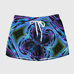 Шорты женские Абстракция neon, цвет: 3D-принт