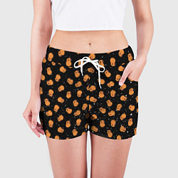 Шорты женские Мини капибары в космосе, цвет: 3D-принт — фото 2