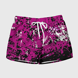 Шорты женские Фиолетовая иллюстрация, цвет: 3D-принт