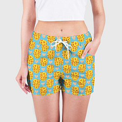 Шорты женские Каракули леопарда, цвет: 3D-принт — фото 2