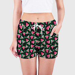 Шорты женские Арбузный коктейль, цвет: 3D-принт — фото 2
