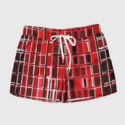 Женские шорты Красные прямоугольники