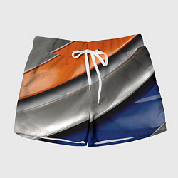 Шорты женские Разноцветные полоски, цвет: 3D-принт