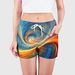 Шорты женские Космические завихрения, цвет: 3D-принт — фото 2