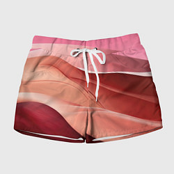 Шорты женские Нежная персиковая абстракция, цвет: 3D-принт