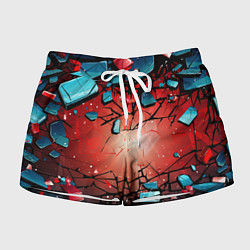 Шорты женские Взрыв камне абстракция, цвет: 3D-принт