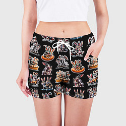Шорты женские Кролики - Камасутра позы, цвет: 3D-принт — фото 2