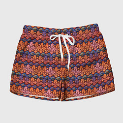 Шорты женские Абстрактный паттерн мозаикой, цвет: 3D-принт
