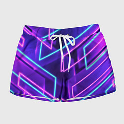 Шорты женские Neon Geometric, цвет: 3D-принт