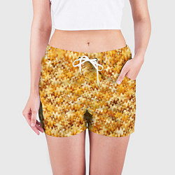 Шорты женские Кукурузный абстрактный эффект, цвет: 3D-принт — фото 2
