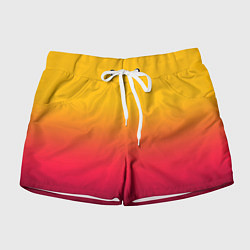Женские шорты Жёлто-бордовый градиент