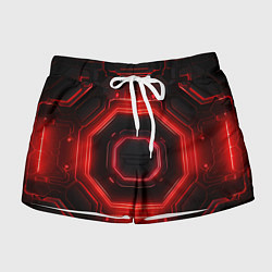 Женские шорты Nvidia style black and red neon