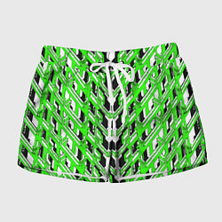 Шорты женские Зелёная техно броня, цвет: 3D-принт