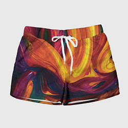 Шорты женские Цветная абстракция colorful, цвет: 3D-принт