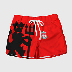 Шорты женские Liverpool fc sport steel, цвет: 3D-принт