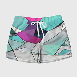 Шорты женские Яркая геометрическая абстракция, цвет: 3D-принт