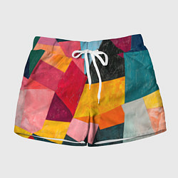 Шорты женские Геометрия мозайка, цвет: 3D-принт