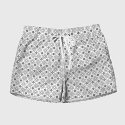 Шорты женские Чёрные звёзды на чёрном фоне, цвет: 3D-принт