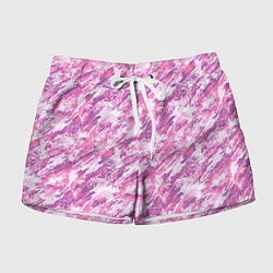 Шорты женские Абстрактный узор отпечатки краски, цвет: 3D-принт