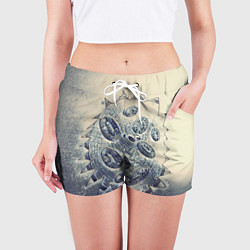 Шорты женские Синяя кровь, цвет: 3D-принт — фото 2