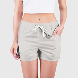 Шорты женские Вязью Таня - чёрная надпись, цвет: 3D-принт — фото 2