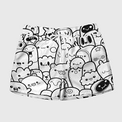 Шорты женские Doodle monsters, цвет: 3D-принт