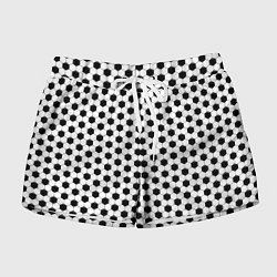 Шорты женские Текстура футбольного мяча, цвет: 3D-принт