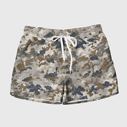 Шорты женские Светлый камуфляж, цвет: 3D-принт