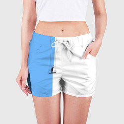 Шорты женские Моляр красит стену, цвет: 3D-принт — фото 2