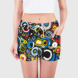 Шорты женские Абстракция геометрическая, цвет: 3D-принт — фото 2