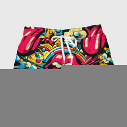 Шорты женские Rolling Stones logo - pop art pattern, цвет: 3D-принт