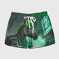 Шорты женские Cyperpunk zebra, цвет: 3D-принт