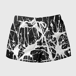 Шорты женские Брызги белой краски, цвет: 3D-принт