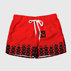 Шорты женские Dota игровой паттерн, цвет: 3D-принт