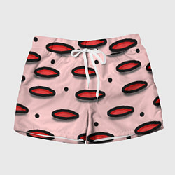 Шорты женские Круги маркер - паттерн, цвет: 3D-принт