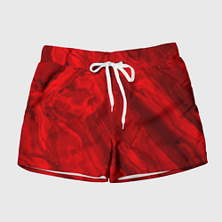 Шорты женские Красный камень абстракция, цвет: 3D-принт