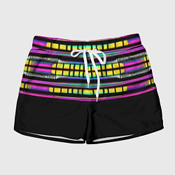 Шорты женские Неоновая половинка, цвет: 3D-принт