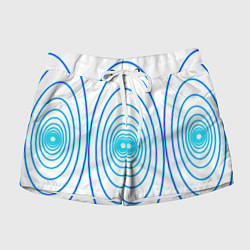 Шорты женские Овалы с свечением, цвет: 3D-принт