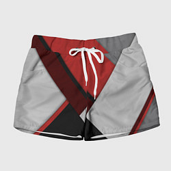 Шорты женские Color black red grey, цвет: 3D-принт