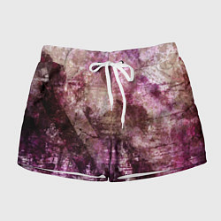 Женские шорты Абстракция - dark trash atom with violet