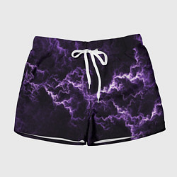 Шорты женские Lightning purple flicker, цвет: 3D-принт
